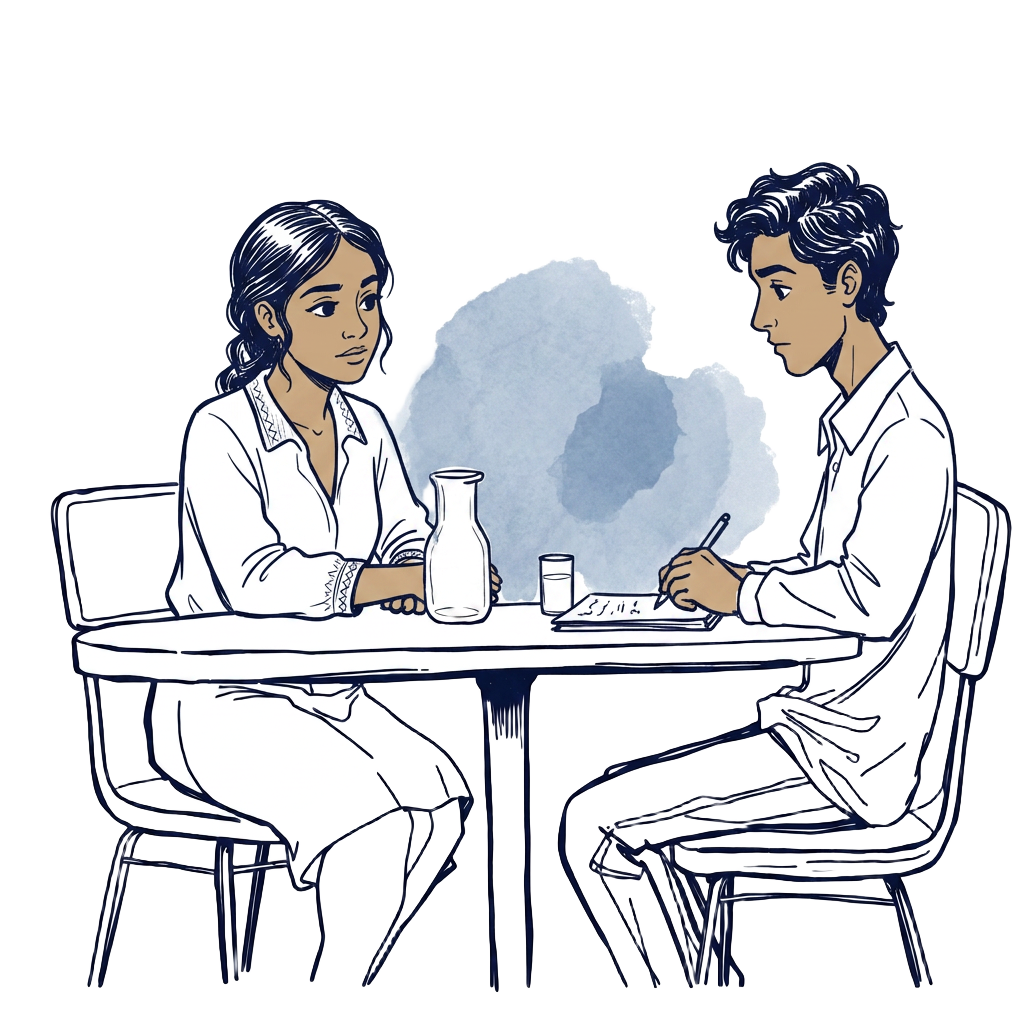 Two students, a boy and a girl, collaborating on a science experiment together