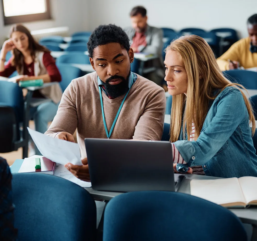 A Washington Consortium instructor leading a session remotely